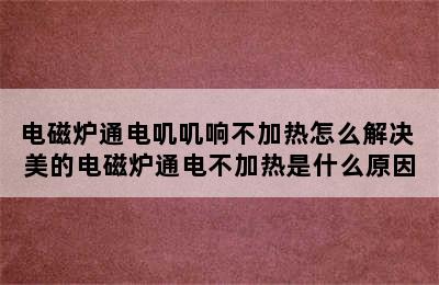 电磁炉通电叽叽响不加热怎么解决 美的电磁炉通电不加热是什么原因